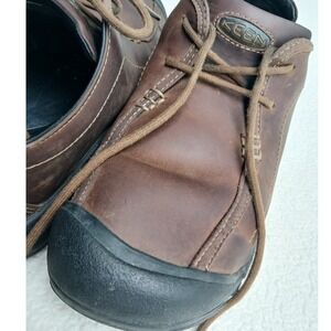 Keen Austin Leather Oxford Men UK 10.5 Brown Good Rugged Casual Lace Up Shoes